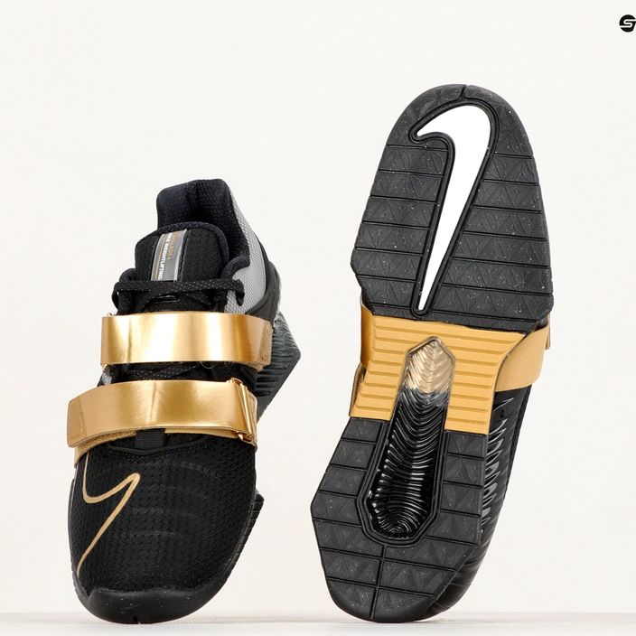 Svorių kilnojimo batai Nike Romaleos 4 black/metallic gold white 8