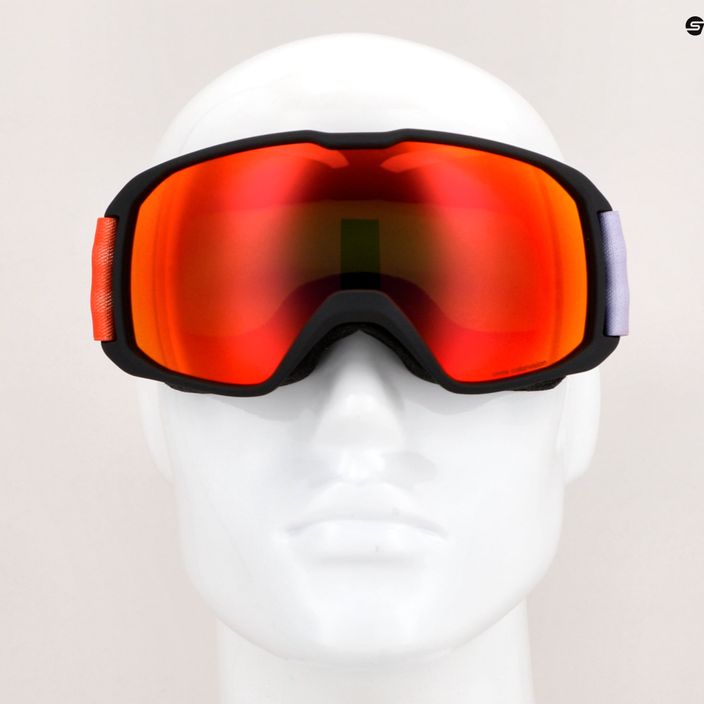 UVEX Xcitd CV S2 slidinėjimo akiniai juodi matiniai / veidrodiniai raudoni / spalvoti žali 6