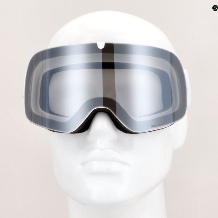 Red Bull SPECT Soar S1 matiniai balti/balti/dūminiai/sidabriniai veidrodiniai slidinėjimo akiniai 4