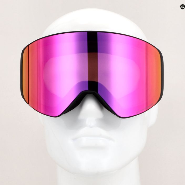 Red Bull SPECT Jam S2 slidinėjimo akiniai + atsarginiai lęšiai S2 matiniai juodi/violetiniai/violetiniai/bordo veidrodiniai/ debesuotas sniegas 4