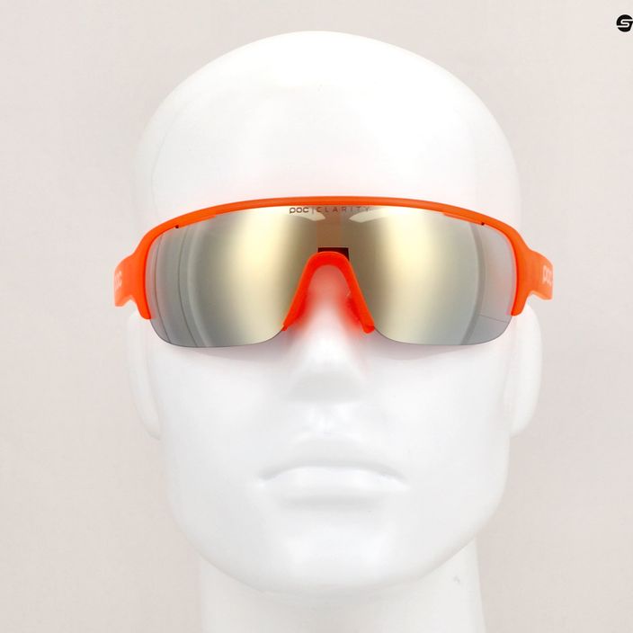 POC Do Half Blade fluorescencinės oranžinės spalvos permatomi dviratininkų akiniai 10