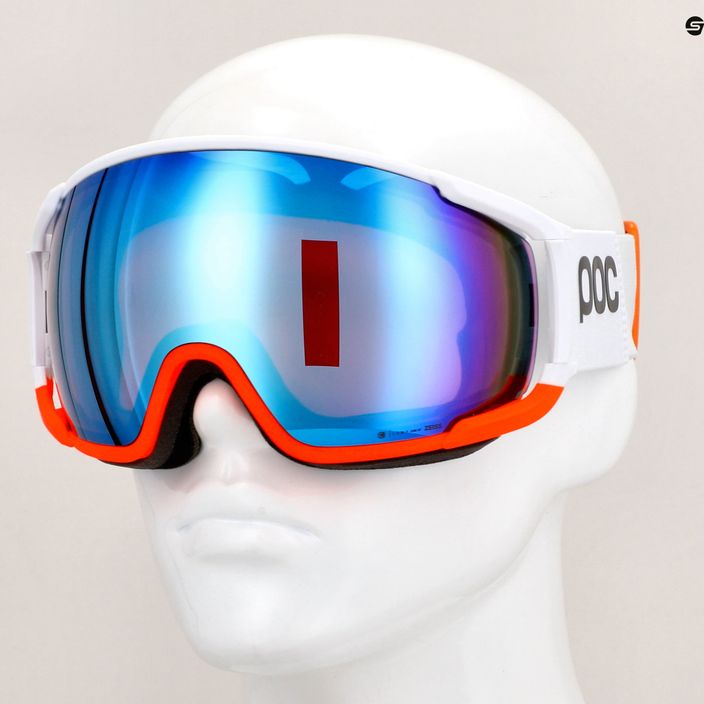 POC Zonula Race hydrogen balti/rožiniai oranžiniai/iš dalies mėlyni slidinėjimo akiniai 6