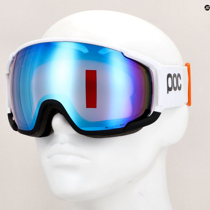POC Zonula Race hydrogen balti/juodi/iš dalies mėlyni slidinėjimo akiniai 6