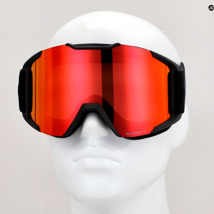 Salomon XV slidinėjimo akiniai juodi/vidutiniškai raudoni 3