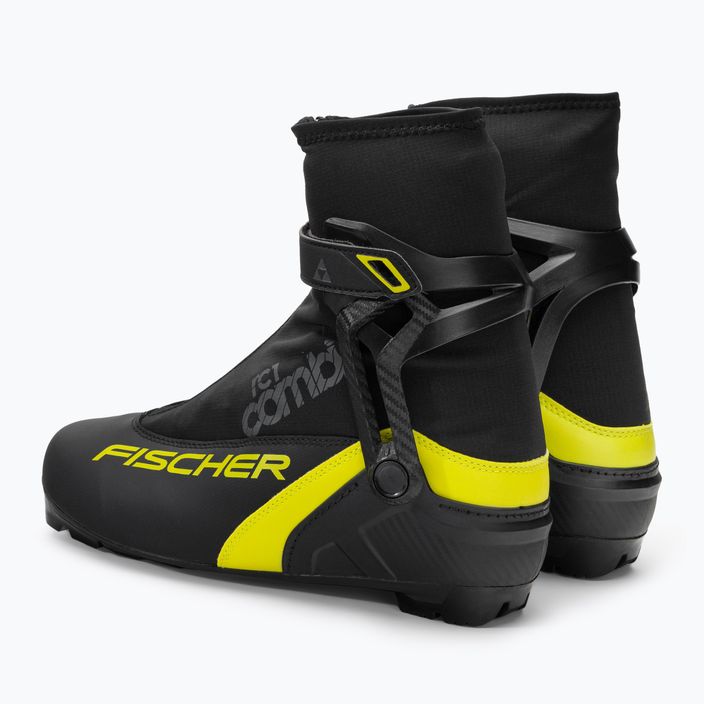 Fischer RC1 Combi bėgimo slidėmis batai juoda/geltona 3