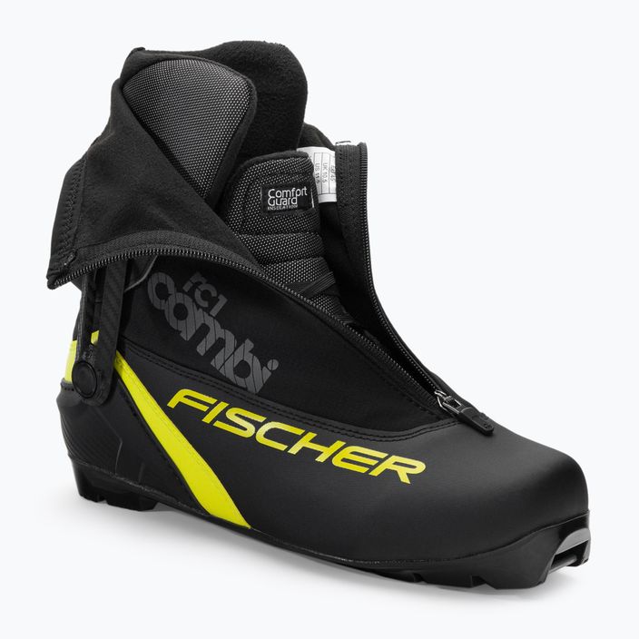 Fischer RC1 Combi bėgimo slidėmis batai juoda/geltona 6