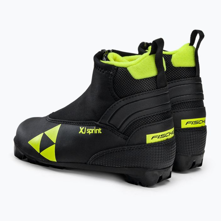 Vaikų bėgimo slidėmis batai Fischer XJ Sprint juoda/geltona 4