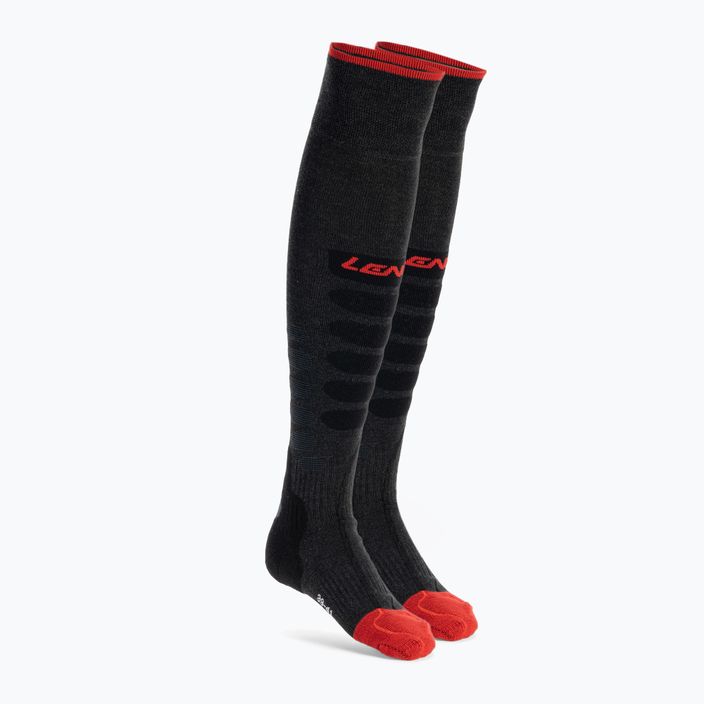 Lenz Heat Sock 5.1 Toe Cap Regular Fit pilkai raudonos slidinėjimo kojinės 1070
