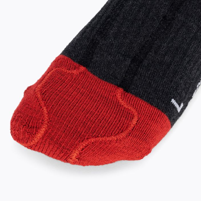 Lenz Heat Sock 5.1 Toe Cap Regular Fit pilkai raudonos slidinėjimo kojinės 1070 4