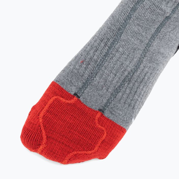 Šildomos slidinėjimo kojinės Lenz Heat Sock 5.1 Toe Cap Slim Fit grey/red 4