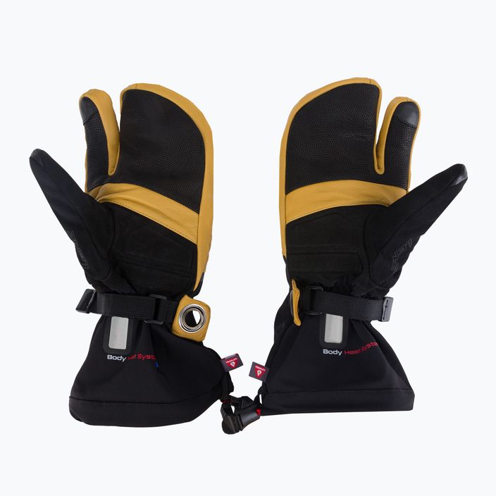Lenz Heat Glove 8.0 Finger Cap Lobster šildoma slidinėjimo pirštinė juodai geltona 1207 4