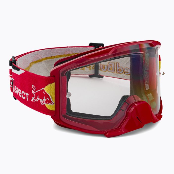 Red Bull SPECT Strive blizgantys raudoni/raudoni/juodi/skaidrūs 014S dviratininkų akiniai