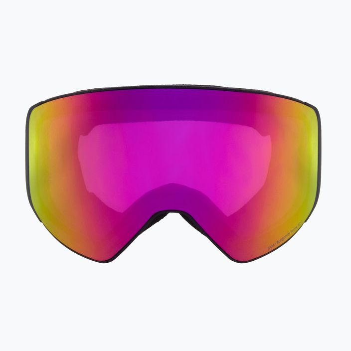Red Bull SPECT Jam S2 slidinėjimo akiniai + atsarginiai lęšiai S2 matiniai juodi/violetiniai/violetiniai/bordo veidrodiniai/ debesuotas sniegas 2