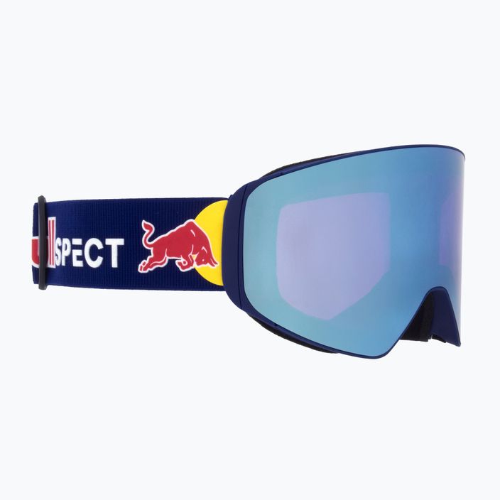 Red Bull SPECT Jam S3 slidinėjimo akiniai + atsarginiai lęšiai S2 matiniai mėlyni/violetiniai/mėlyni veidrodiniai/debesni sniego