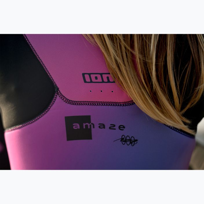 Moteriškas plaukimo hidrokostiumas ION Amaze Core 4/3 Front Zip pink gradient 11
