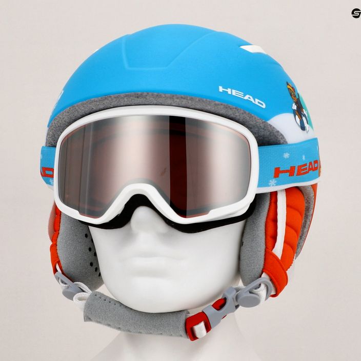 Vaikiškas slidinėjimo šalmas HEAD Mojo Set Paw + Goggles blue 9