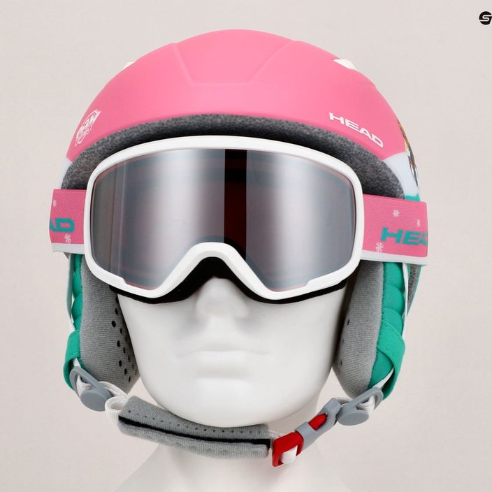 Vaikiškas slidinėjimo šalmas HEAD Maja Set Paw + Goggles pink 9