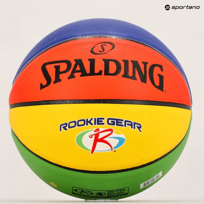 Krepšinio kamuolys Spalding Rookie Gear Leather multicolor dydis 5 5