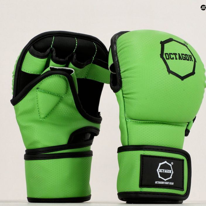 Octagon Kevlar graplingo MMA sparingo pirštinės žalios spalvos 7