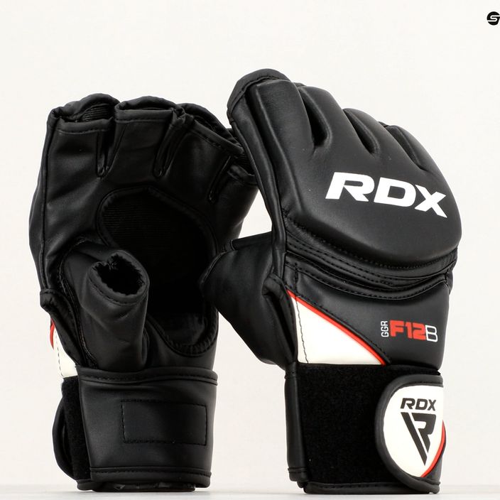 RDX naujo modelio graplingo pirštinės juodos GGR-F12B 12