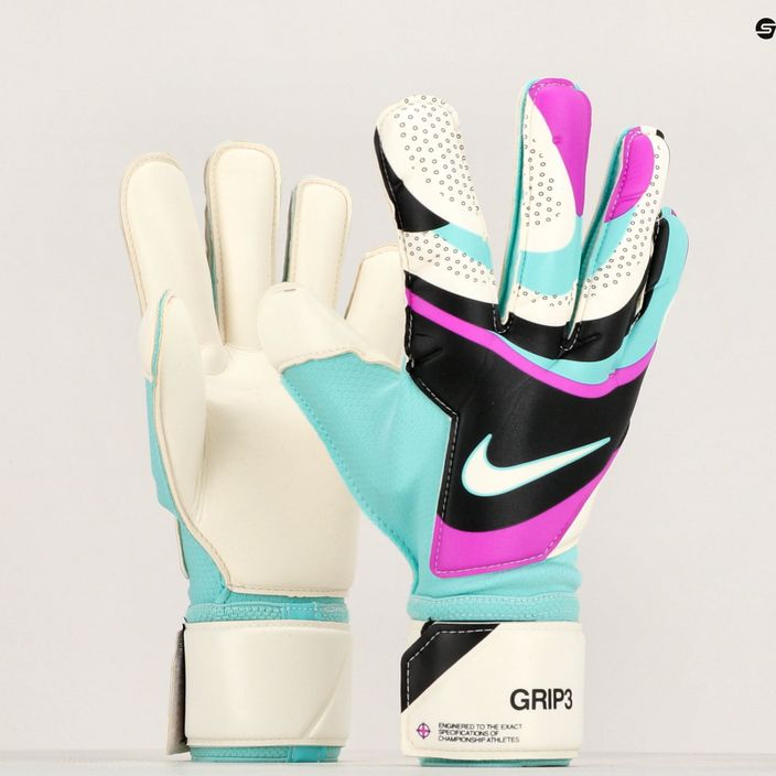 Vartininko pirštinės Nike Grip 3 black/hyper turquoise/white 6