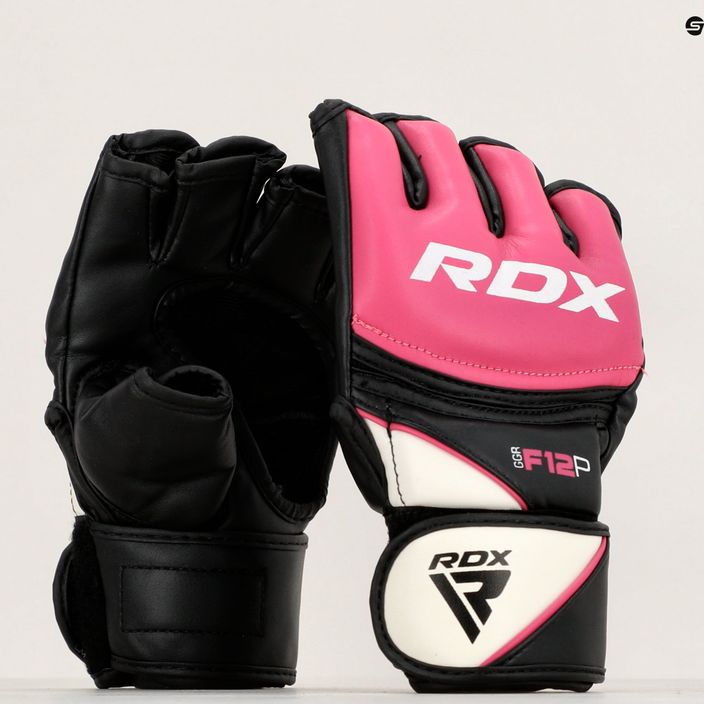 RDX naujo modelio graplingo pirštinės rožinės spalvos GGRF-12P 12