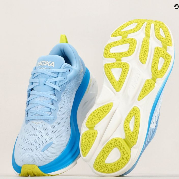 Vyriški bėgimo bateliai HOKA Bondi 8 Wide airy blue/diva blue 10