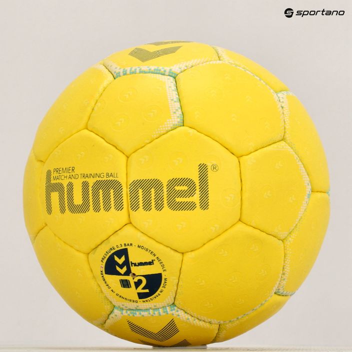 Hummel Premier HB rankinio kamuolys geltonas/baltas/mėlynas dydis 2 5