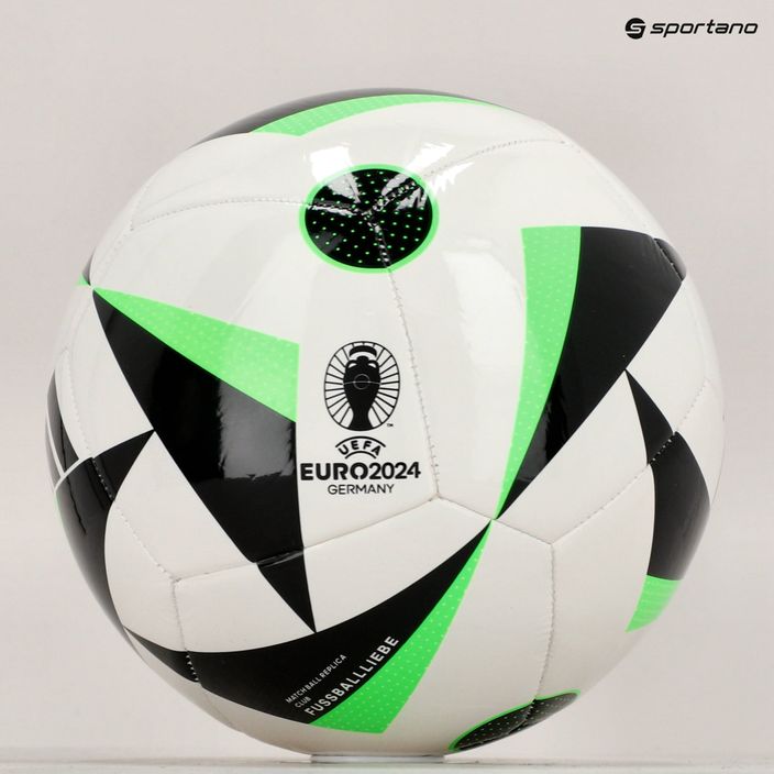 Futbolo kamuolys adidas Fussballiebe Club white/black/solar green dydis 4 6