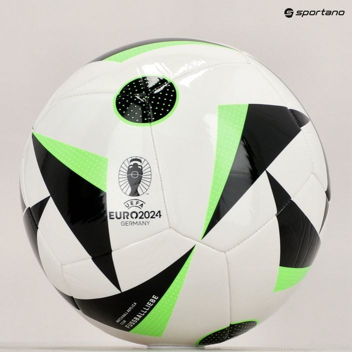 Futbolo kamuolys adidas Fussballiebe Club white/black/solar green dydis 5 6