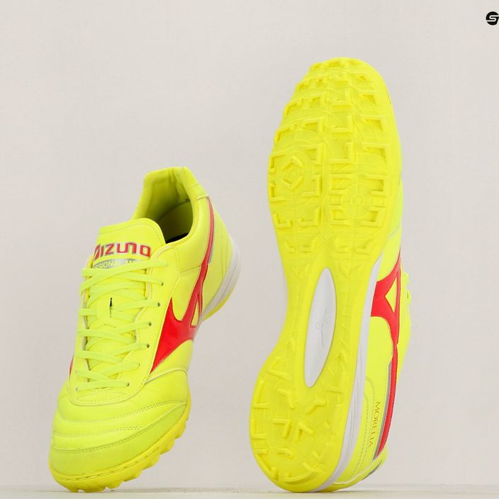 Vyriški futbolo batai Mizuno Morelia Sala Elite TF safety yellow/fiery coral 2/galaxy silver 11