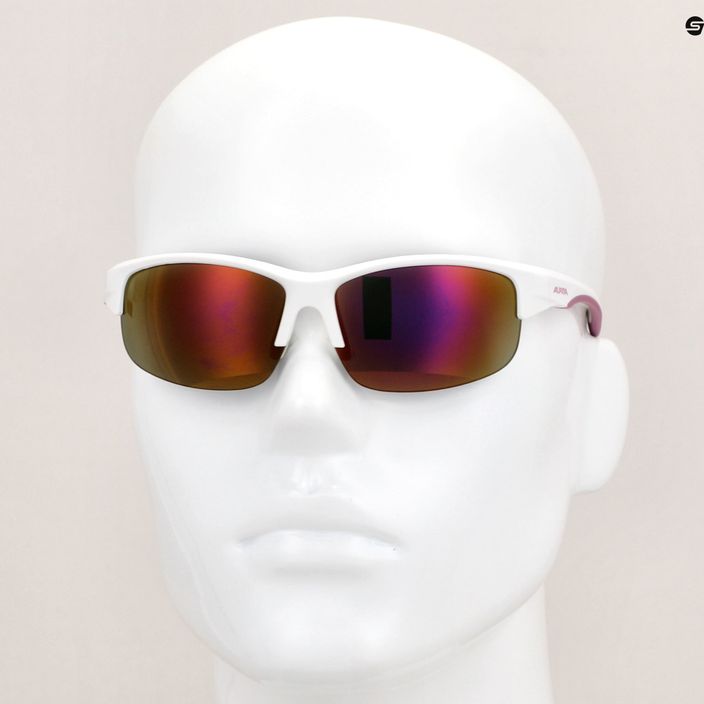Vaikiški akiniai nuo saulės Alpina Junior Flexxy Youth HR white purple matt/pink mirror 7