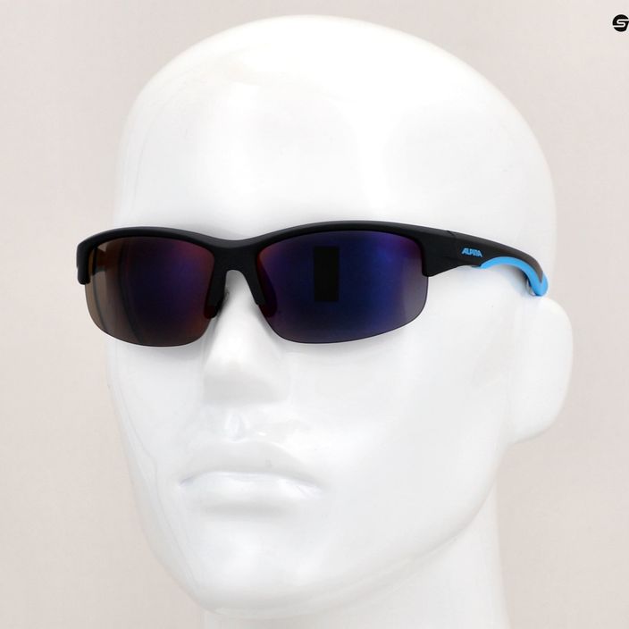 Vaikiški akiniai nuo saulės Alpina Junior Flexxy Youth HR black blue matt/blue mirror 7