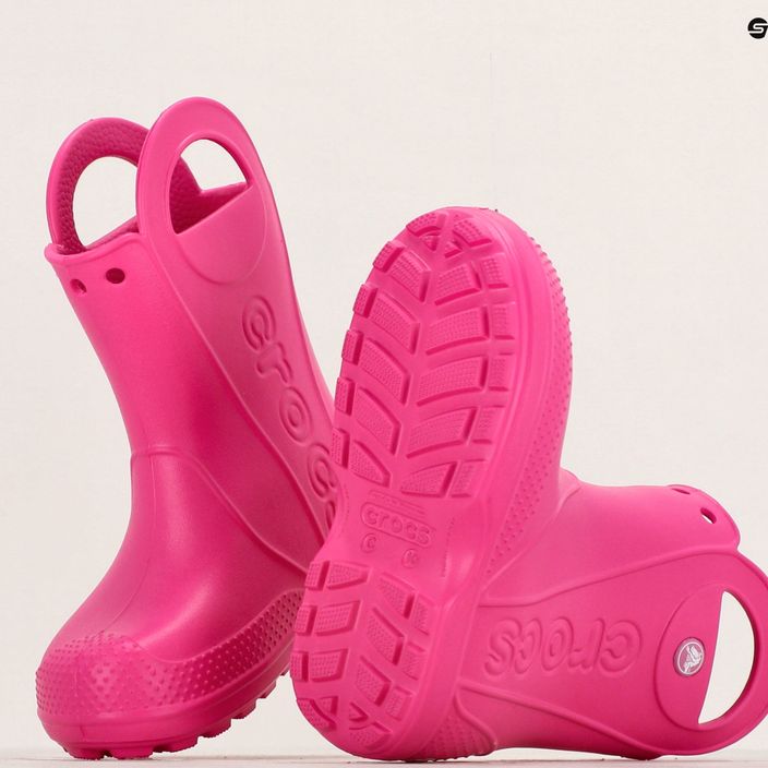 Vaikiški lietaus batai Crocs Handle Rain Boot Kids candy pink 10