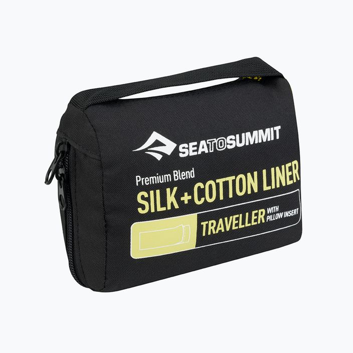 Sea to Summit Silk/Cotton Traveller su pagalve tamsiai mėlyna ASLKCTNYHANB miegmaišio įdėklas 2