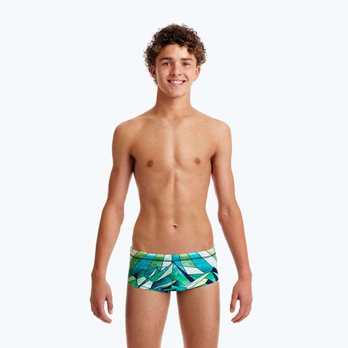 Funky Trunks Sidewinder vaikiškos maudymosi kelnės žalia-mėlyna FTS010B7131024 5