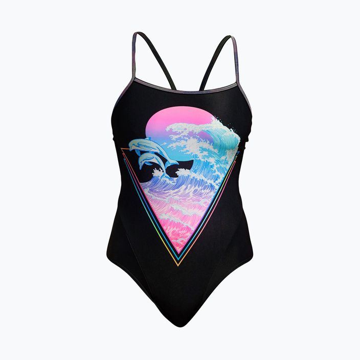 Moterų Funkita Vienos juostelės vienspalvis maudymosi kostiumėlis Black FS15L7155816