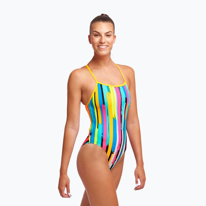 Funkita moteriškas vientisas maudymosi kostiumėlis su dirželiais, vienspalvis FS38L7148116 3