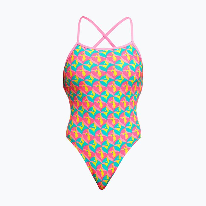 Funkita moteriškas vientisas maudymosi kostiumėlis Strapped In One Piece foxy friends 4