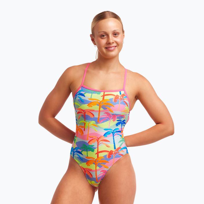 Funkita Moteriškas maudymosi kostiumėlis su dirželiais poka palm 2