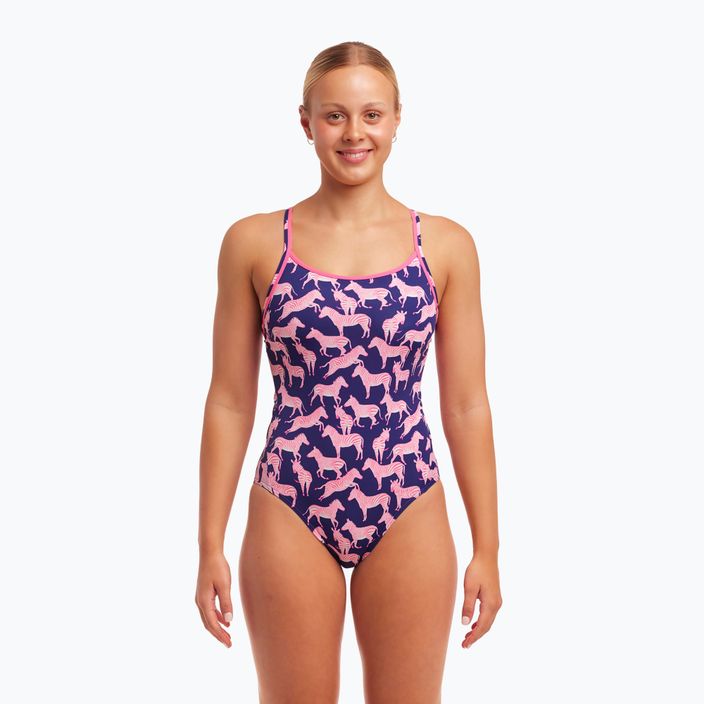 Moteriškas vientisas maudymosi kostiumėlis Funkita Diamond Back One Piece sweet stripes 5