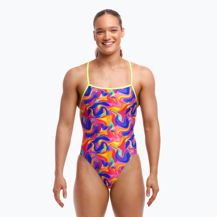 Moteriškas plaukimo vientisas kostiumas Funkita Strapped In One Piece summer swirl 2