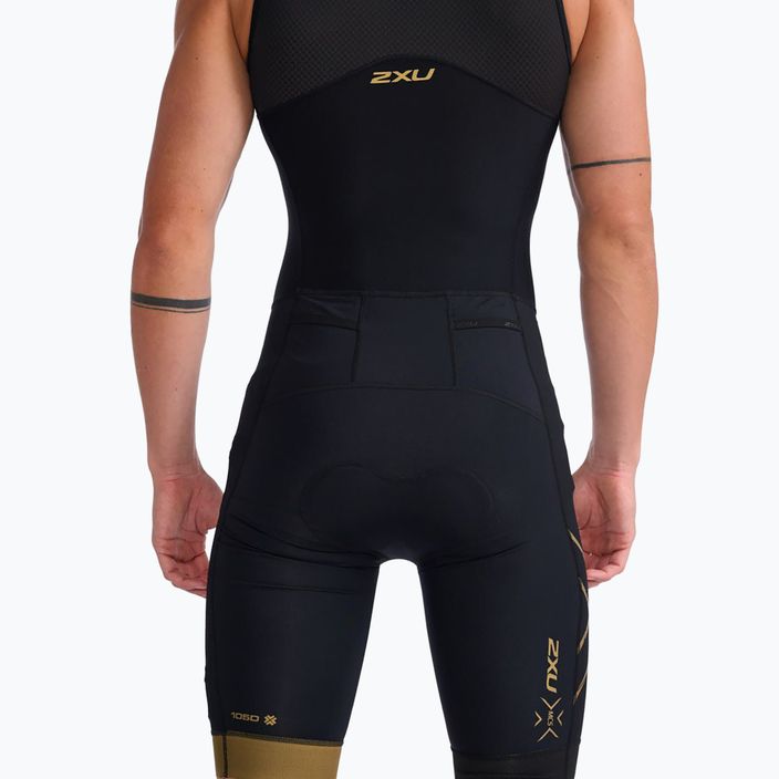 Vyriškas triatlono kostiumas 2XU Light Speed Front Zip black/gold 2
