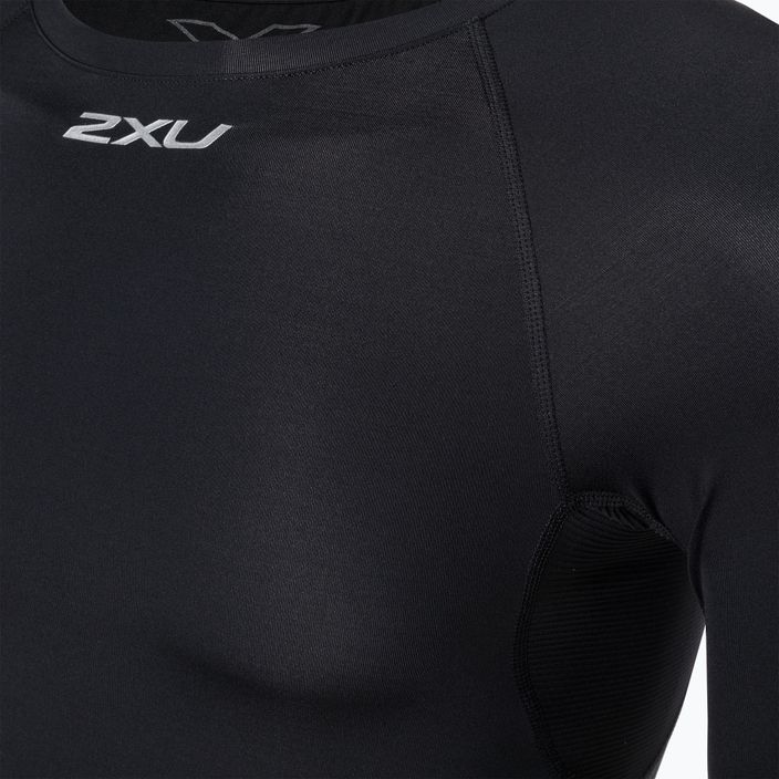 Vyriška 2XU Core Compression juoda/sidabrinė treniruočių ilgomis rankovėmis apranga 6