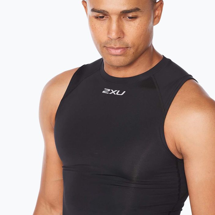 Vyriškas treniruočių marškinėlis 2XU Core Compression Sleeveless black/silver 3