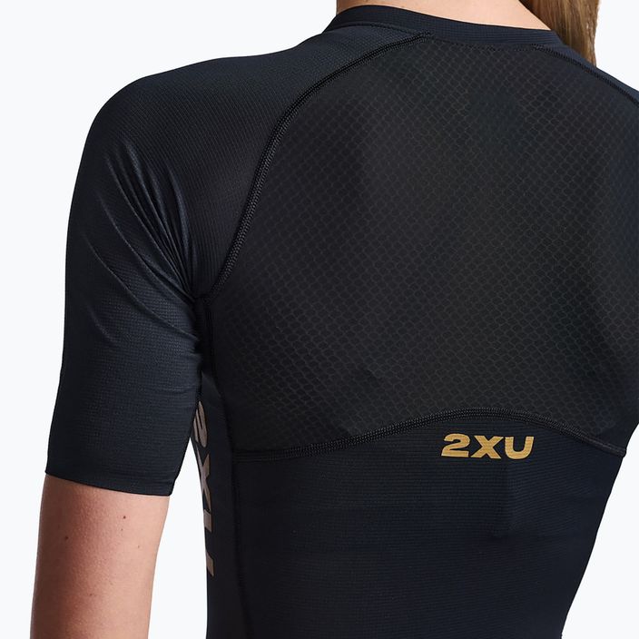 Moteriškas triatlono kostiumas 2XU Light Speed Sleeved black/gold 4