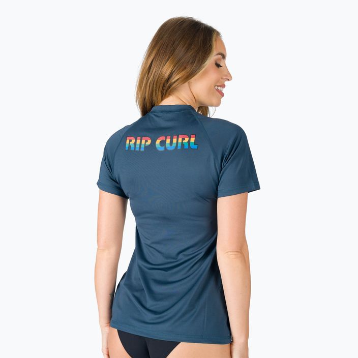 Rip Curl Icon moteriški maudymosi marškinėliai tamsiai mėlyni 122WRV 3