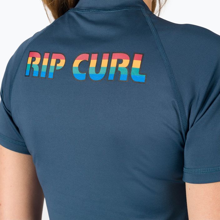 Rip Curl Icon moteriški maudymosi marškinėliai tamsiai mėlyni 122WRV 5