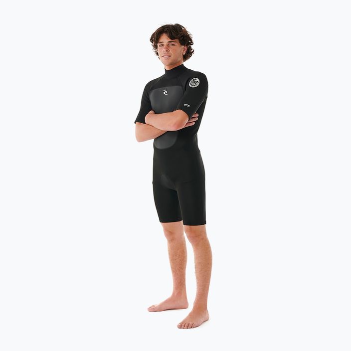 Vyriškas plaukimo hidrokostiumas Rip Curl Omega 2 mm Back Zip Springsuit black 2