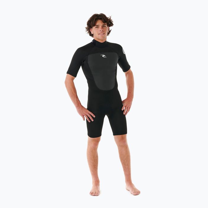 Vyriškas plaukimo hidrokostiumas Rip Curl Omega 2 mm Back Zip Springsuit black 4